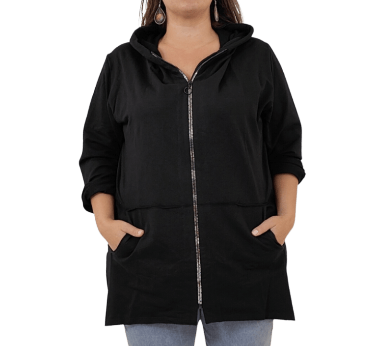 Generisch Wintertrui met capuchon voor dames, met ritssluiting Generisch Wintertrui met capuchon voor dames, met ritssluiting