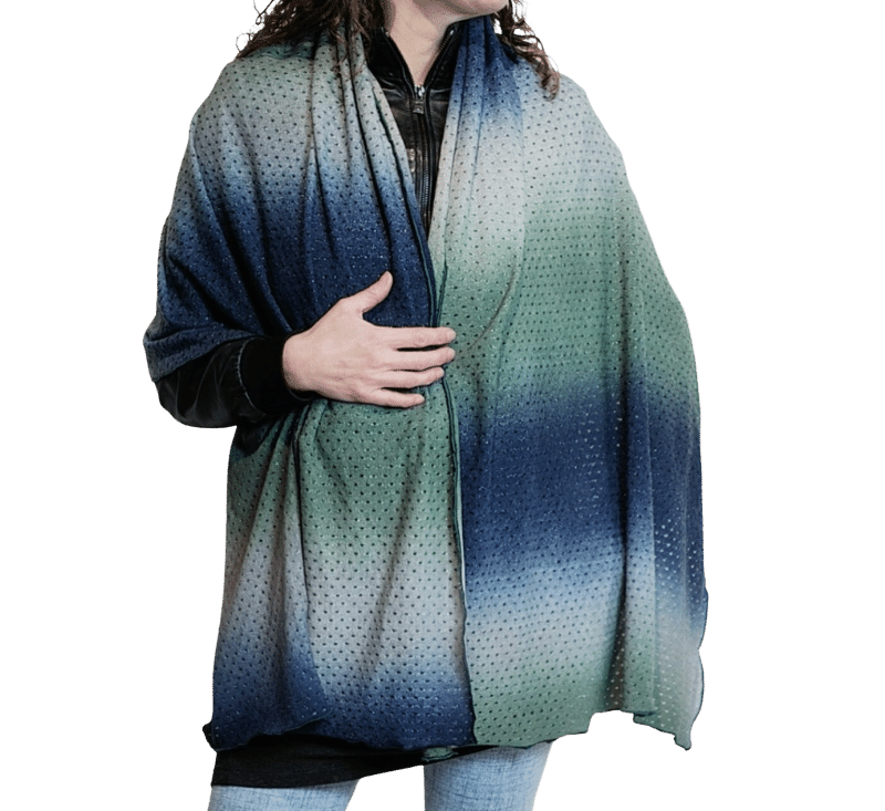 Bammode grote maten dames mode accessoires poncho en sjaal met print