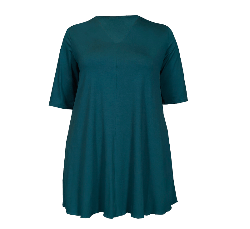 Oversized V-hals Blouse Mousseline Viola