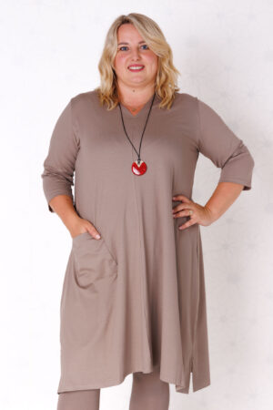 Tuniek Gonny | A-lijn | 3/4 mouw | viscose | 110 cm