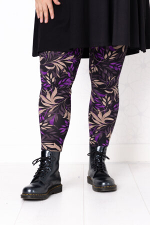 Legging paarse Avondblad | Kimo stof