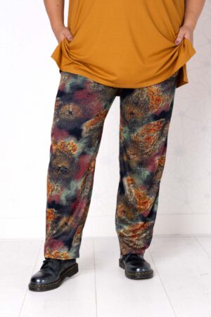 Broek Esther met zakken β Universum print β binnenbeenlengte 68β75 cm