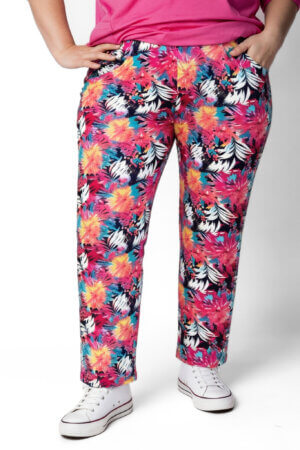 Klassieke Broek met Zakken | Viscose | Vibrant Muse | 74cm binnenbeenlengte