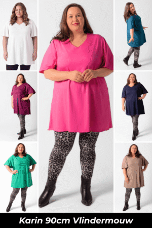 Top Karin 90cm | A-lijn | Viscose | Vlindermouw