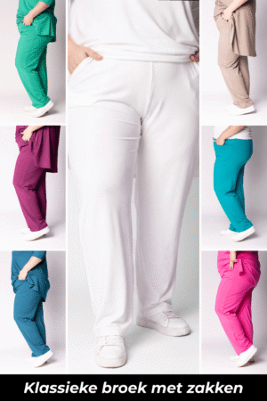 Klassieke Broek met Zakken | Viscose | 3 Lengtes (68/74/80 cm)