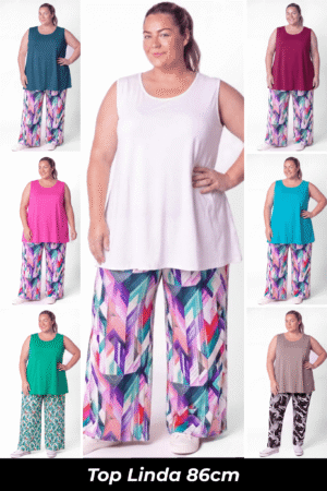 PRE-ORDER | Top Linda | Mouwloos | A-lijn | Viscose | ca. 86 cm