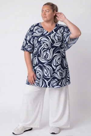 PRE-ORDER | Top Karin 90cm | Ocean Whisper | Vlindermouw | Travelstof