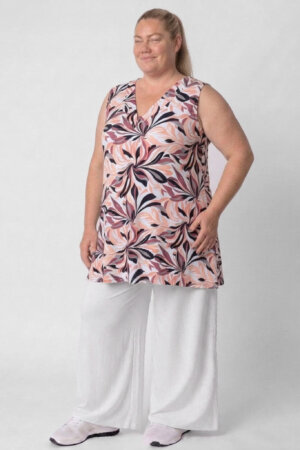 PRE-ORDER | Top Ingrid | Blush Petals | Wijde A-lijn | 86-88 cm | Viscose