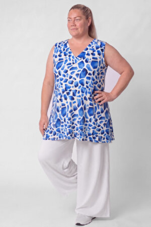 PRE-ORDER | Top Ingrid | Asure Mosaic | Wijde A-lijn | 86-88 cm | Viscose
