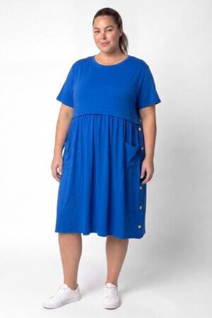 Jurk Lida | One Size | Katoen | Knopen Detail | 110 cm